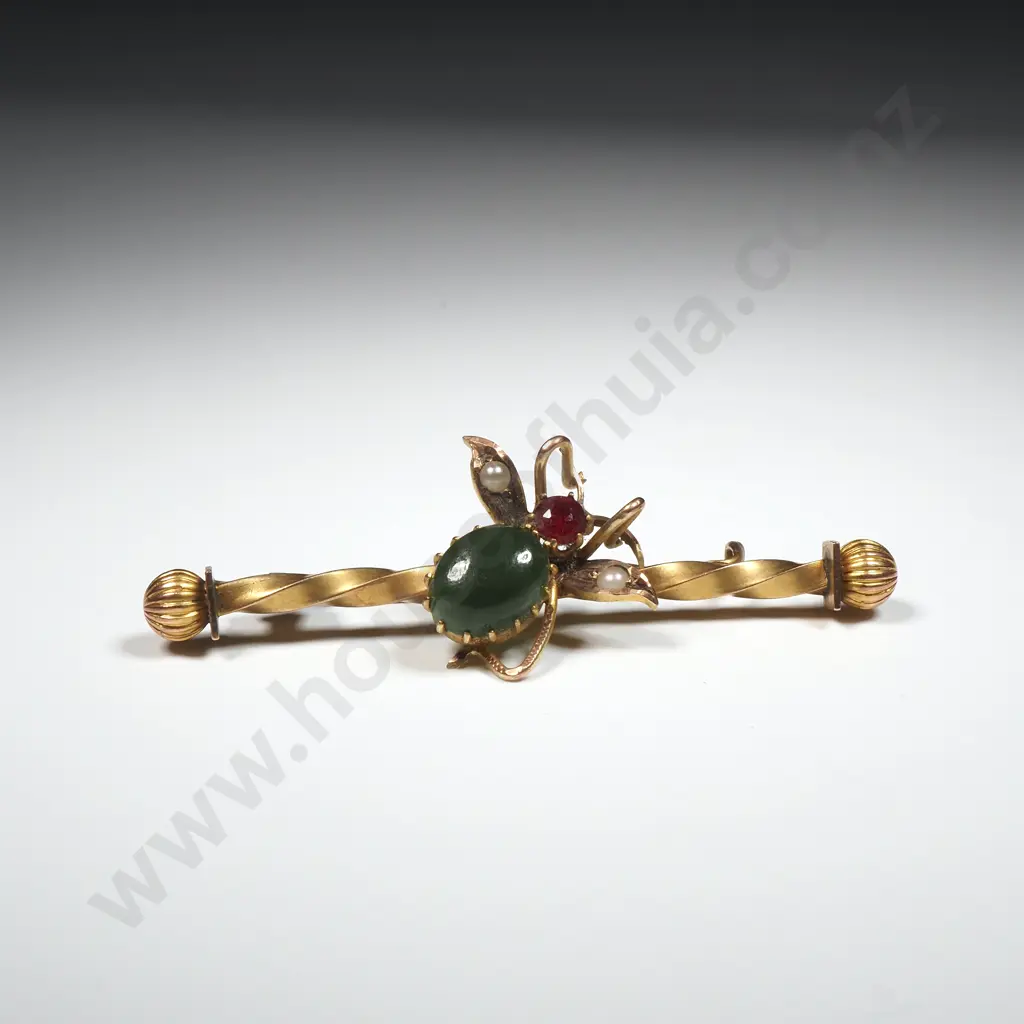Fantastic Antique 9ct Gold Bug Brooch Image 1++