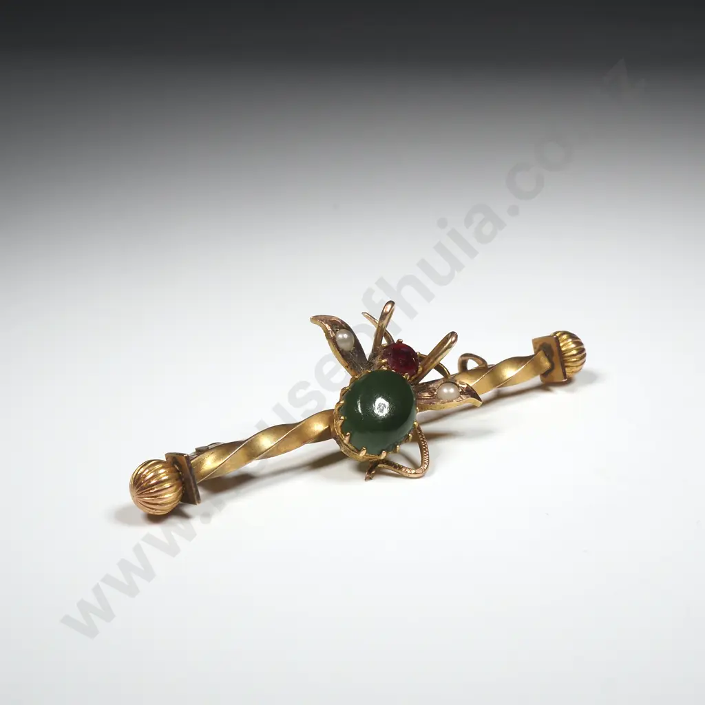 Fantastic Antique 9ct Gold Bug Brooch Image 1++