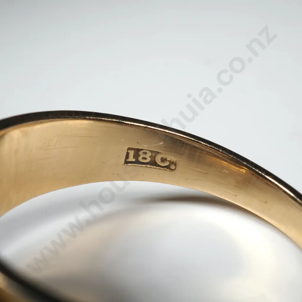 18ct Gold Faceted Citrine Ring Image 1++