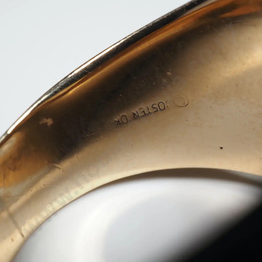 Impressive 10ct Gold American University Class Ring Image 1++