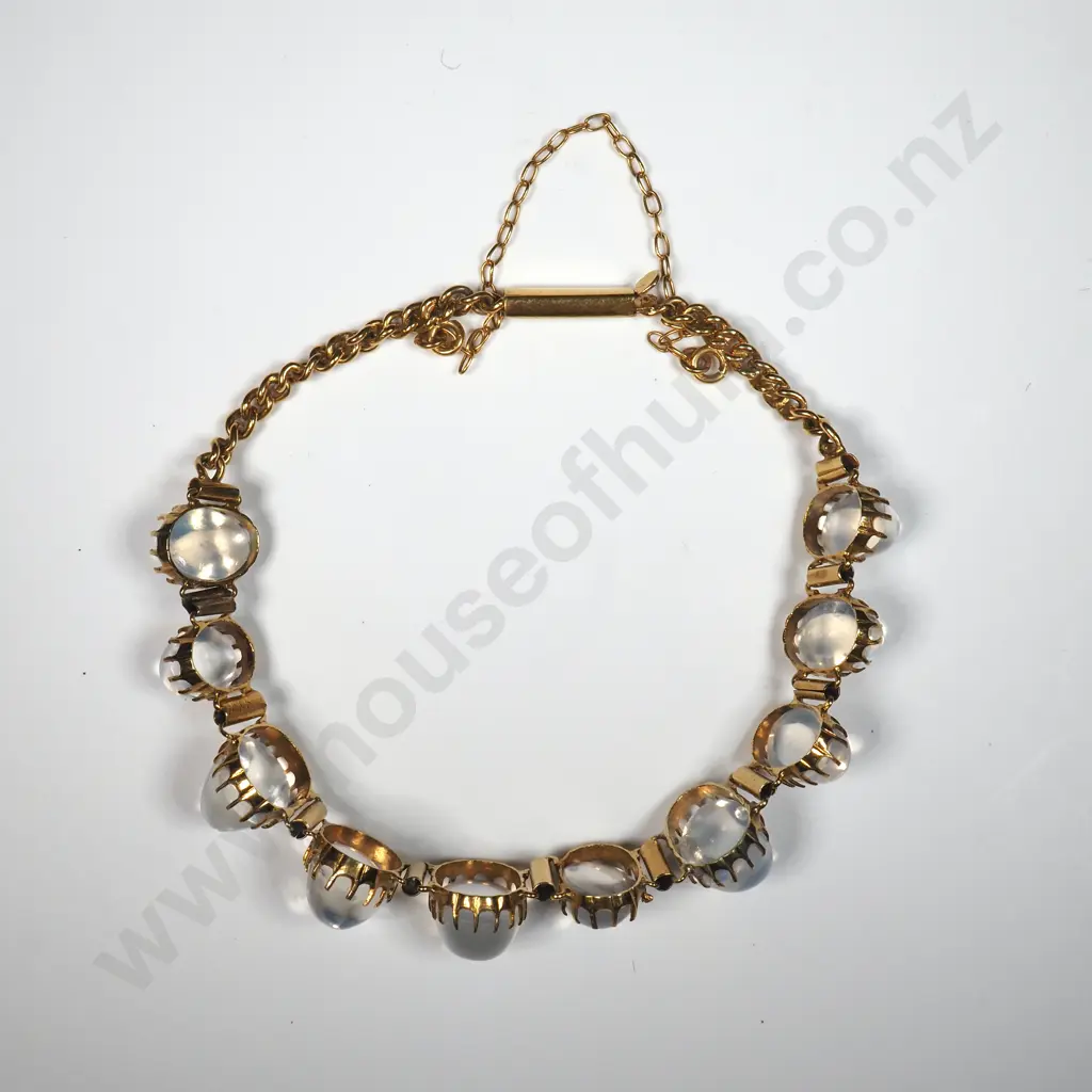 Antique 9ct Gold Moonstone Bracelet Image 1++