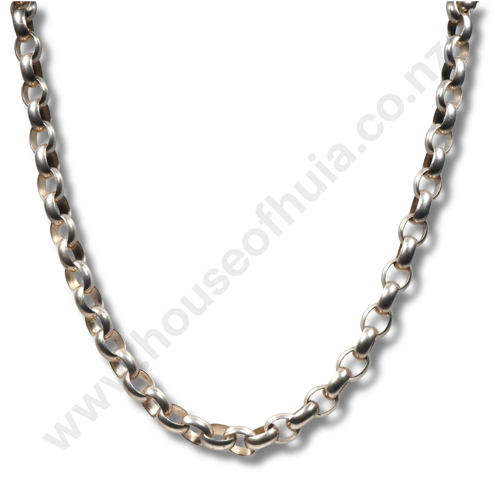 Substantial Sterling Silver Belcher Necklace Image 1++