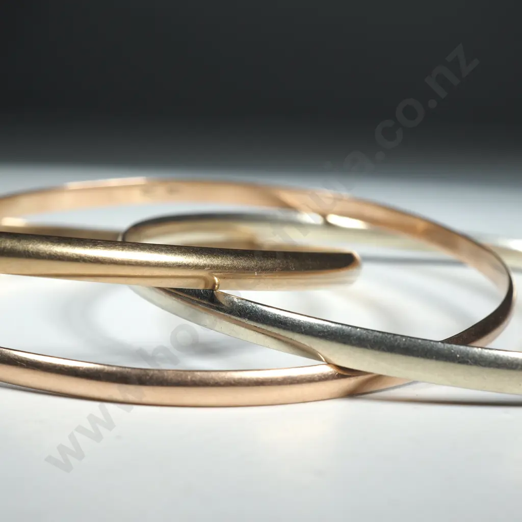 Russian Wedding Bracelet in 9ct Yellow, Rose & White Gold Image 1++