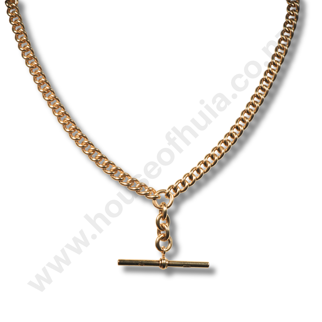 Massive 9ct Gold Fob Necklace Image 1++