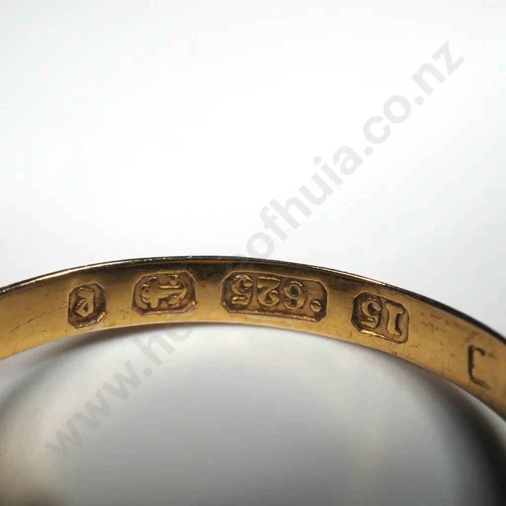 Exquisite Antique 15ct Gold Diamond & Turquoise Ring Image 1++