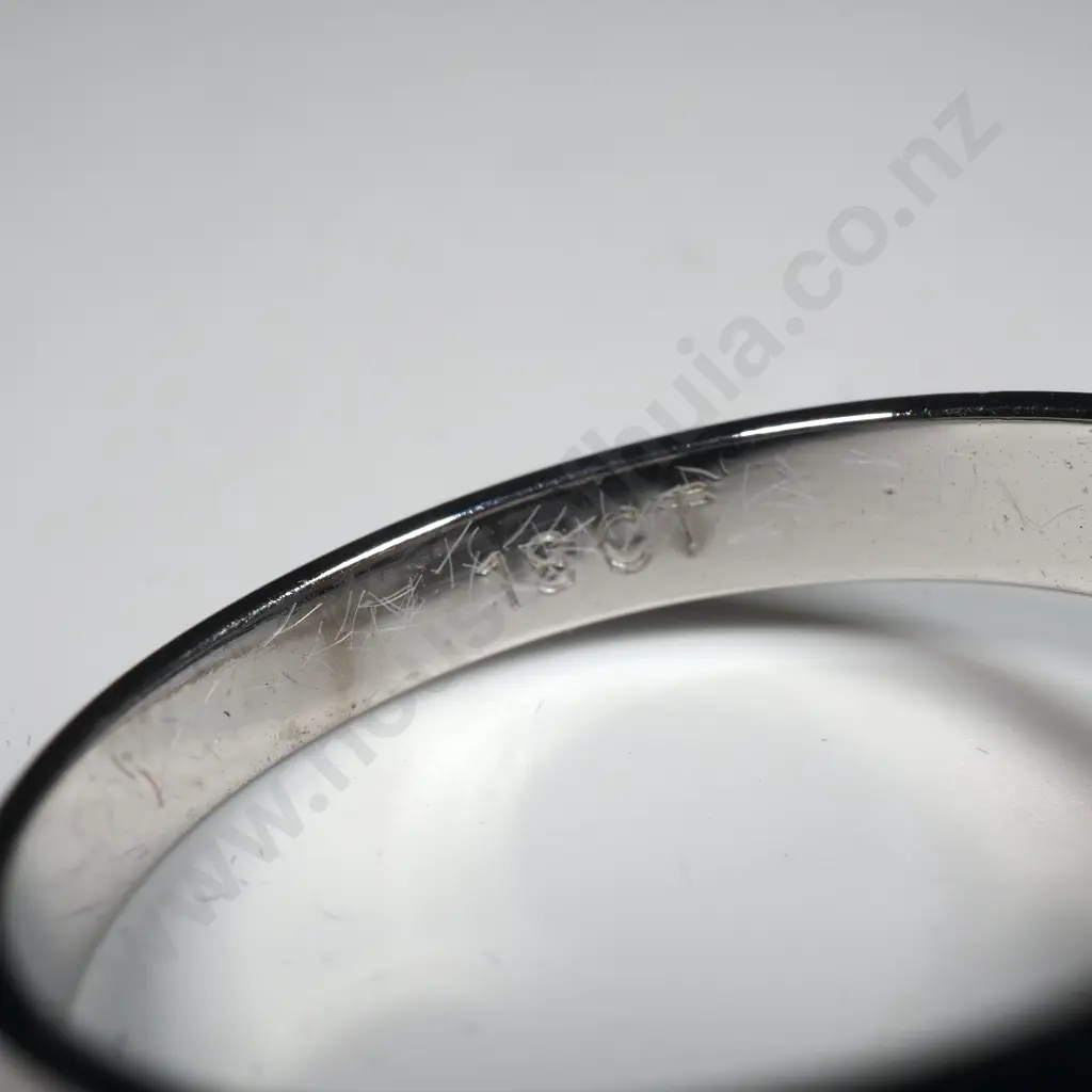 18ct / 9ct White Gold Opal & Diamond Ring w Valuation for $4,100.00 Image 1++