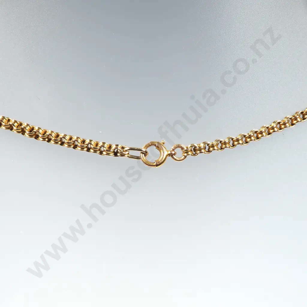 Antique 9ct Gold Edwardian Pendant on Period 9ct Gold Chain Image 1++