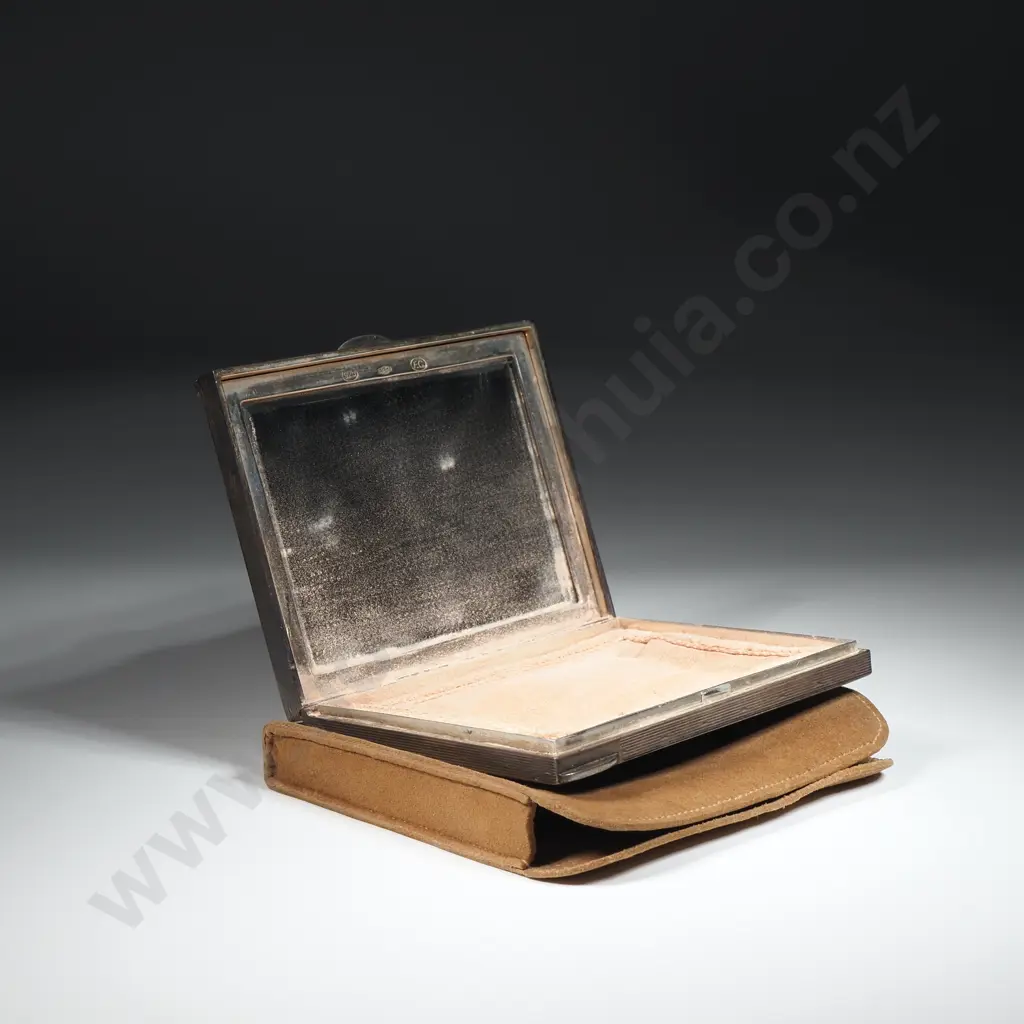 Antique Sterling Silver Folding Compact Image 1++