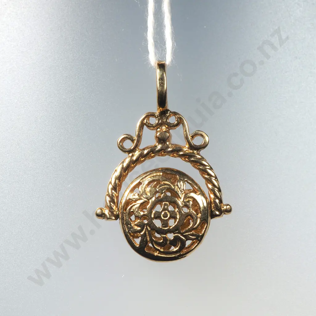 9ct Gold Spinner Pendant Image 1++