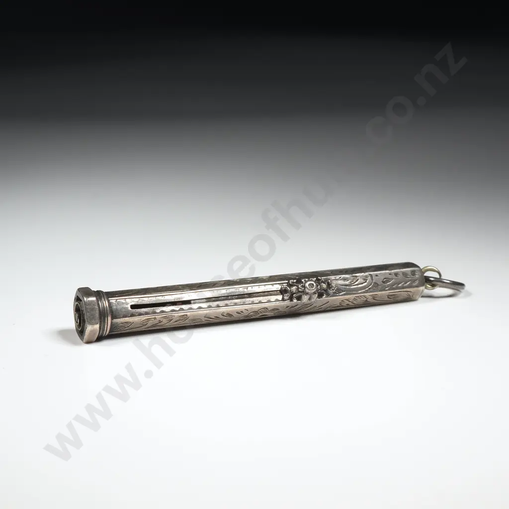 Antique Sterling Silver Quill Pen Pendant Image 1++