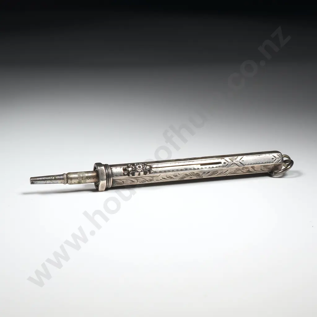 Antique Sterling Silver Quill Pen Pendant Image 1++