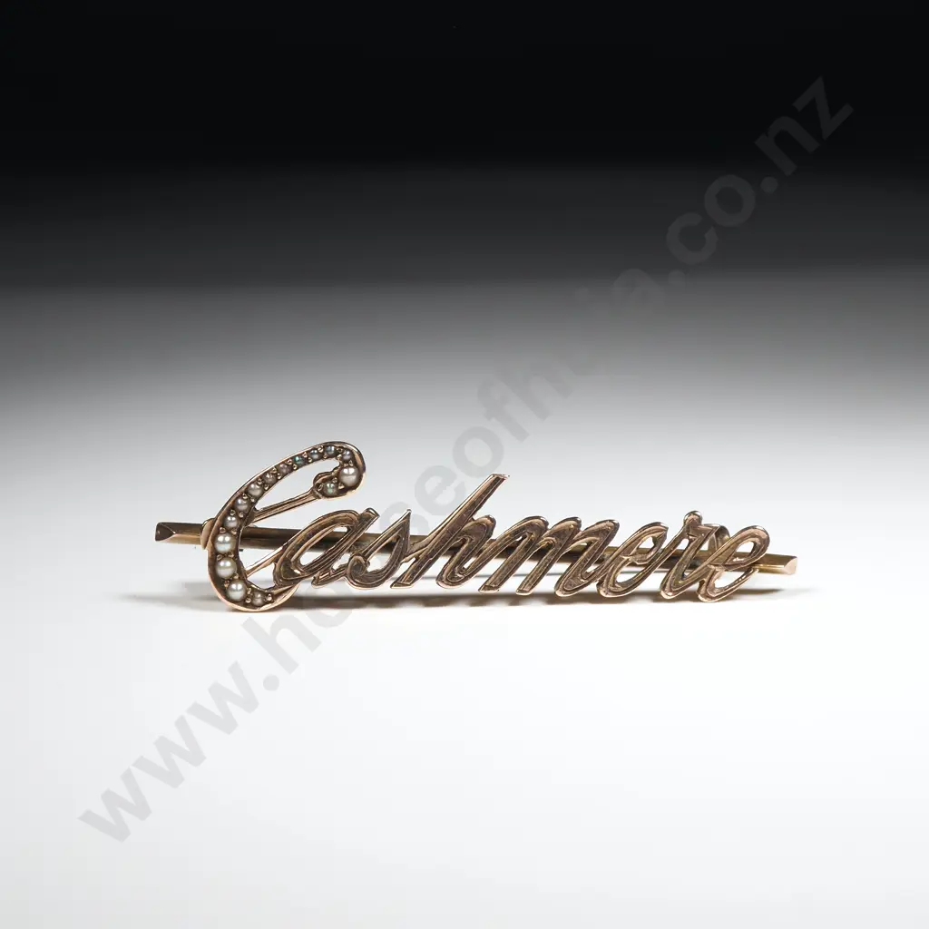 Antique 9ct Gold "Cashmere" Brooch Image 1++