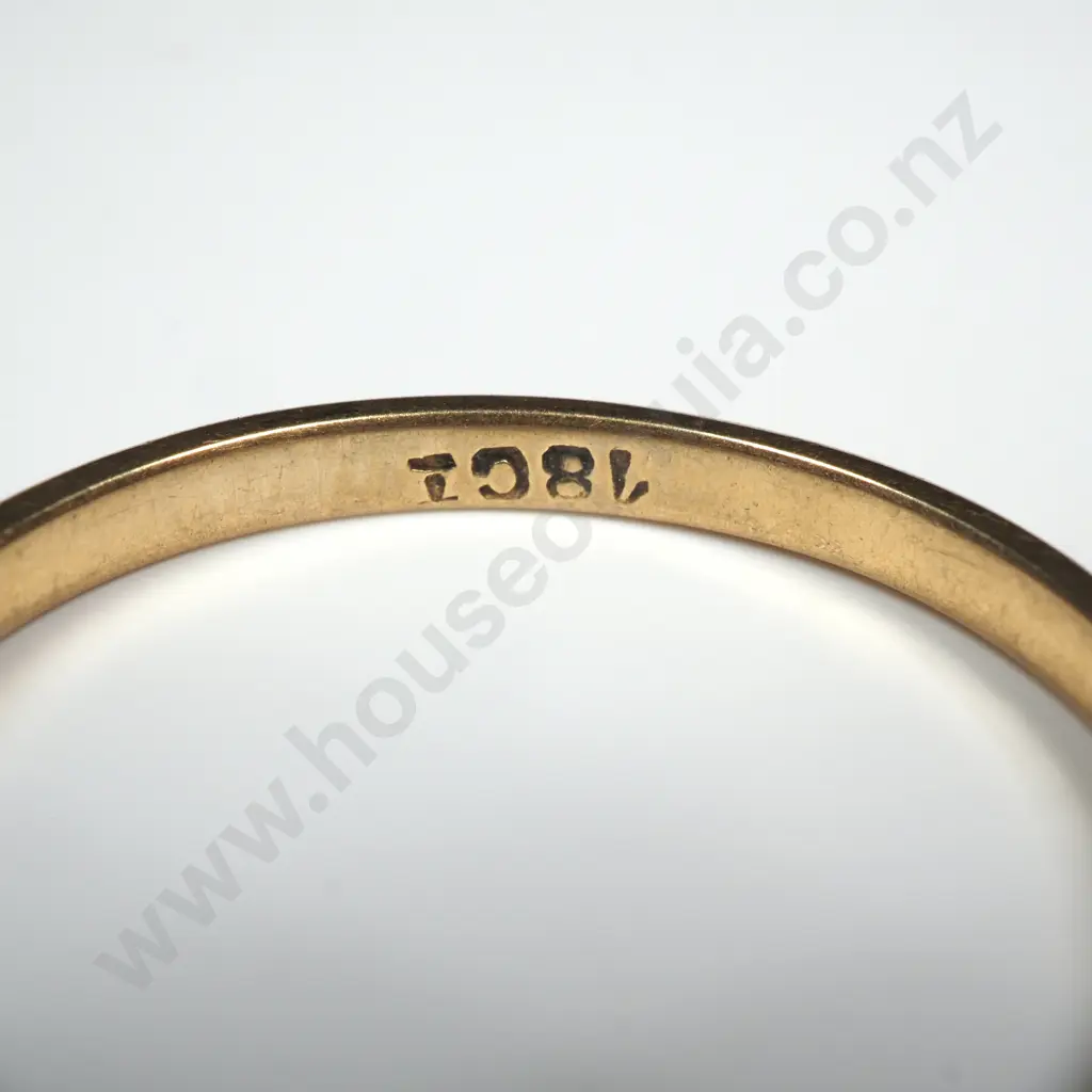 18ct Gold Blue Gem & Diamond Ring Image 1++