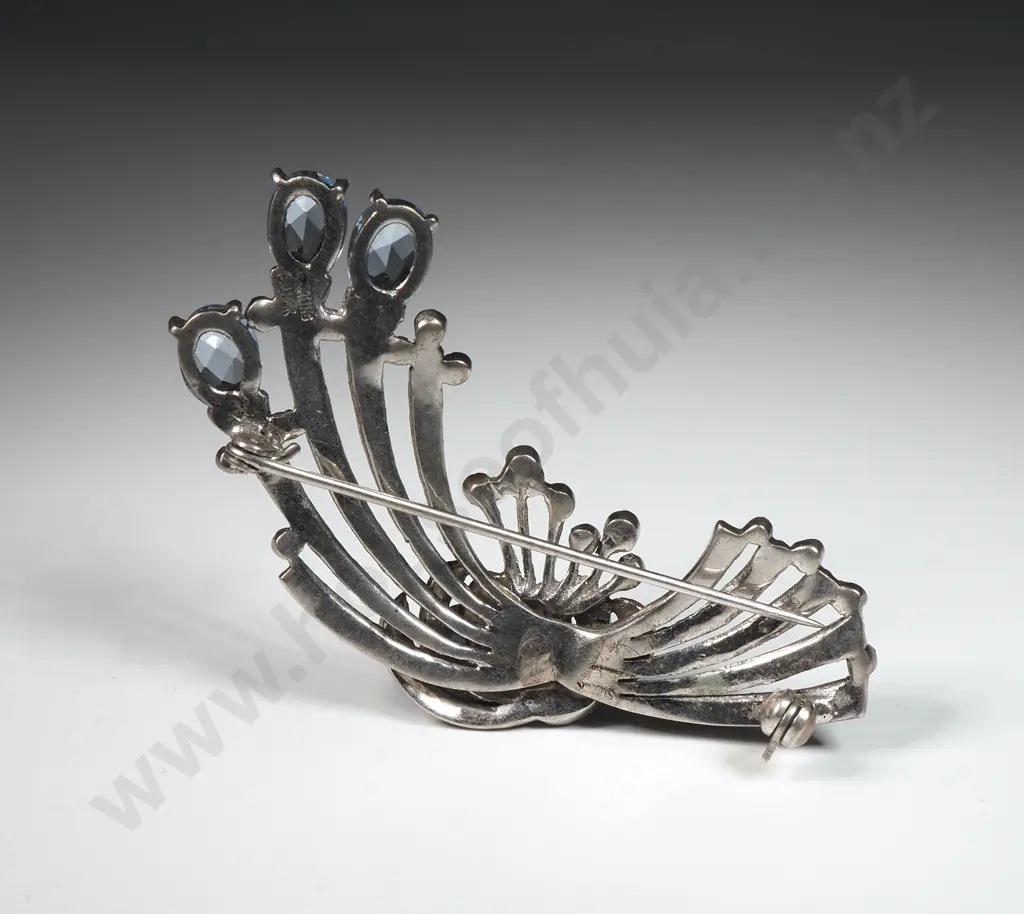 Sterling Silver Costume Spray Brooch Image 1++