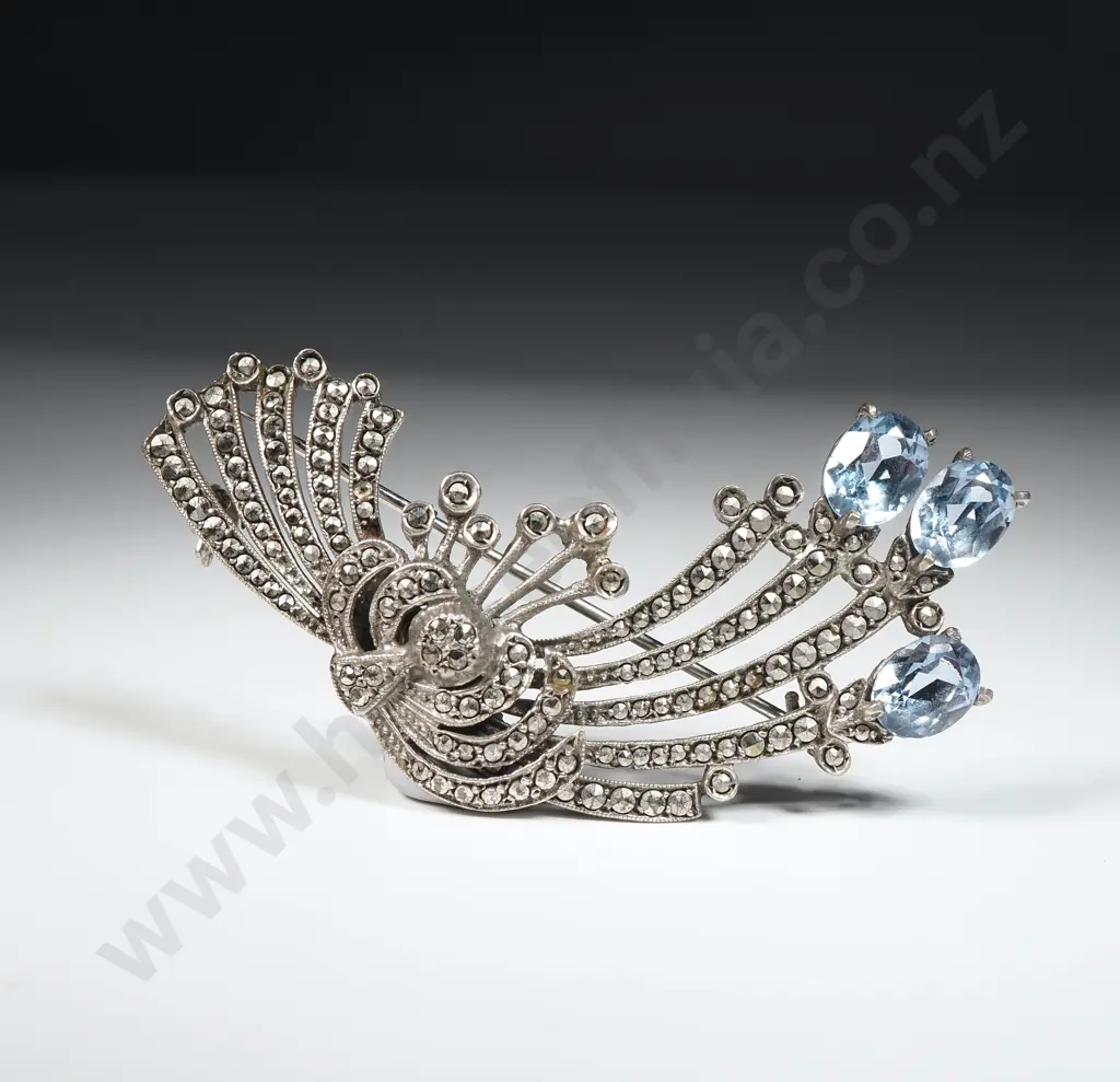 Sterling Silver Costume Spray Brooch Image 1++