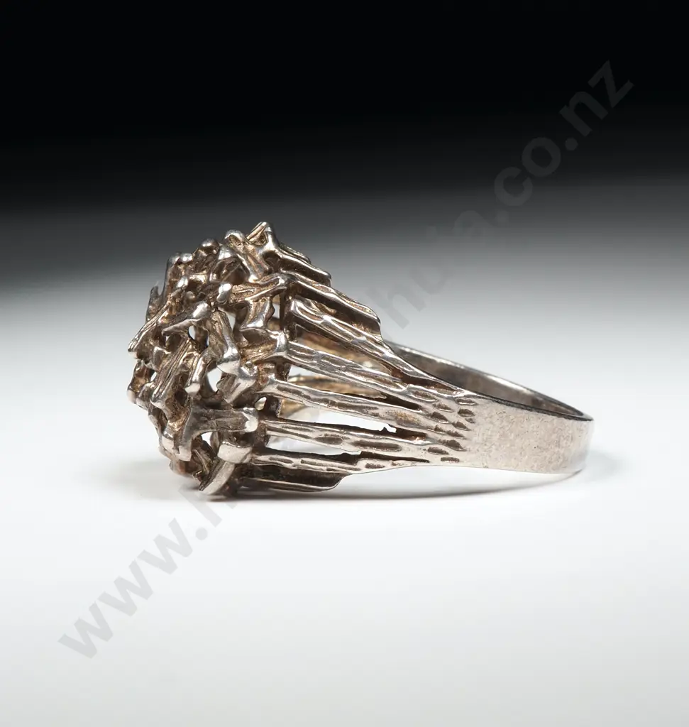 Sterling Silver Geometric Ring Image 1++