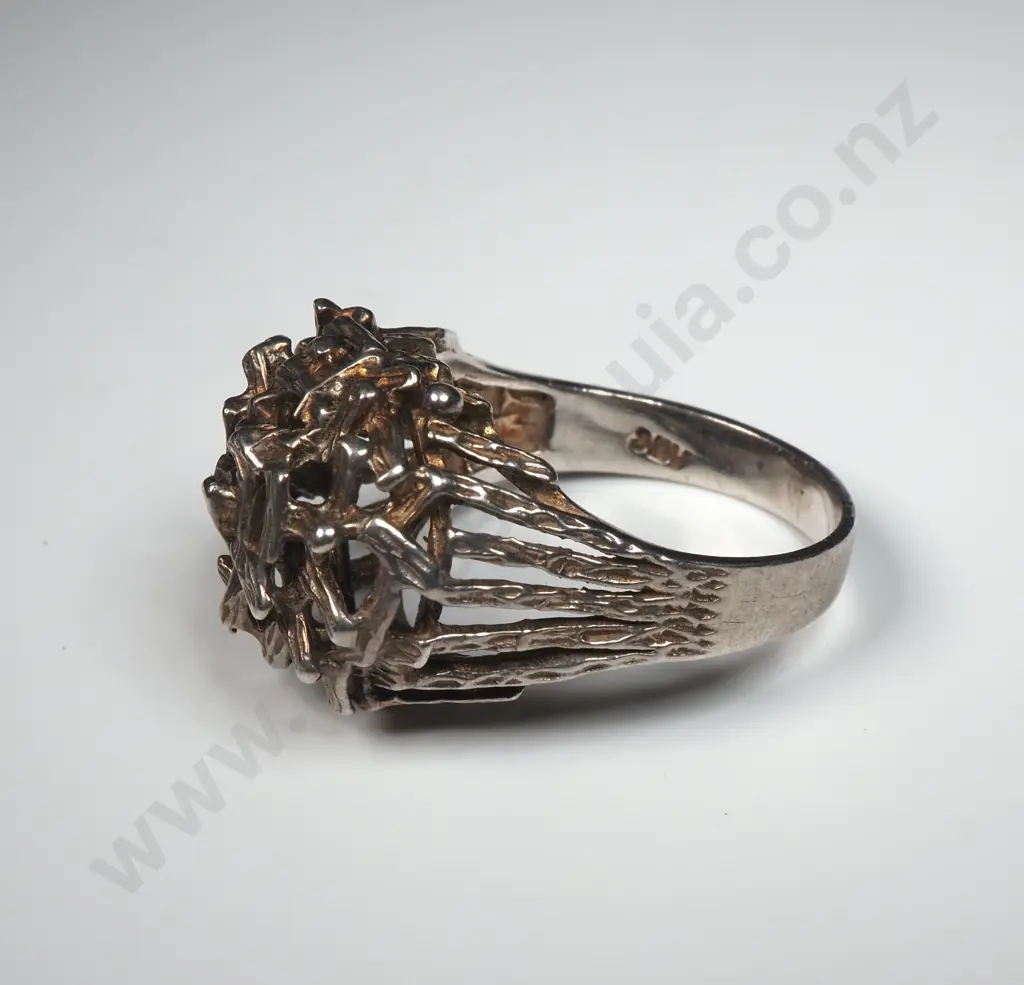 Sterling Silver Geometric Ring Image 1++