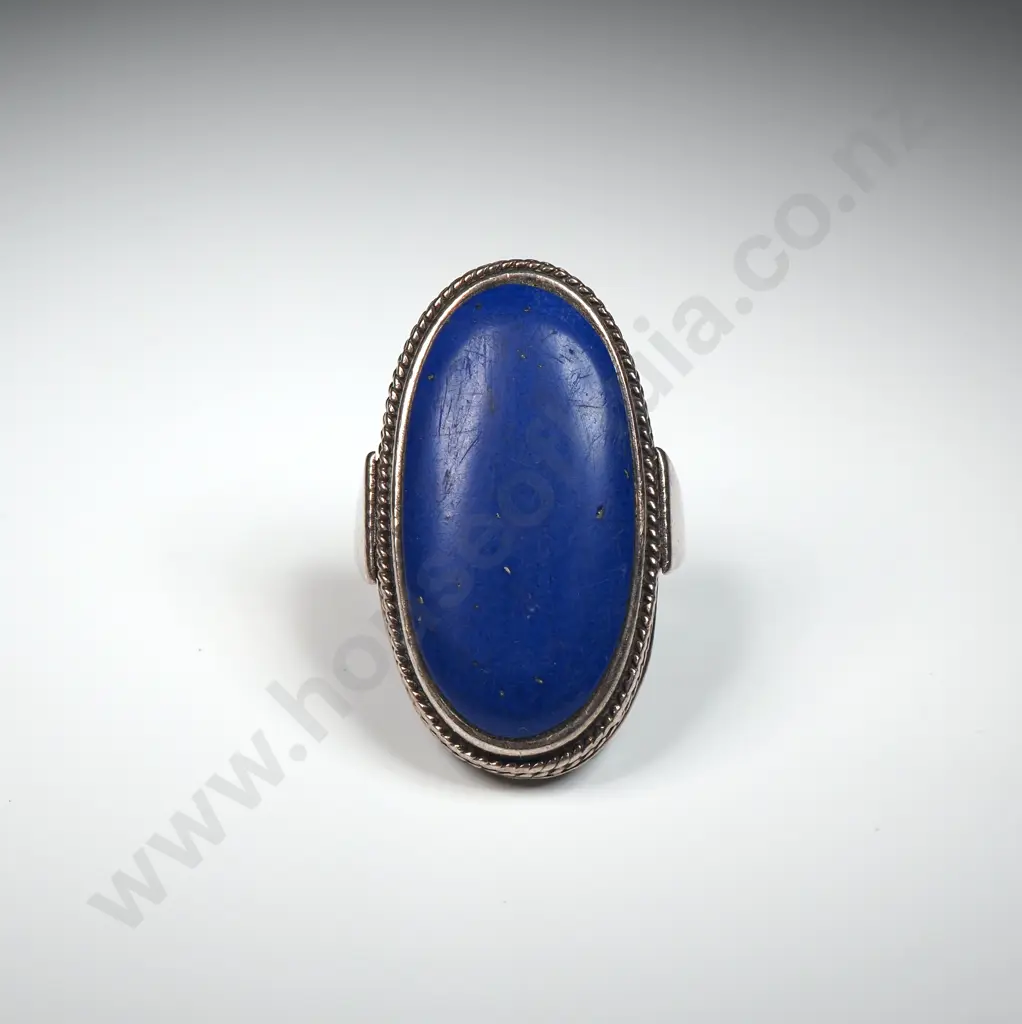 Sterling Silver & Lapis Lazuli Ring Image 1++
