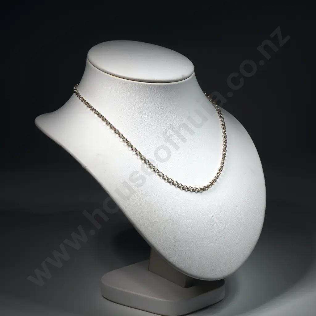 Sterling Silver Cable Link Necklace Image 1++