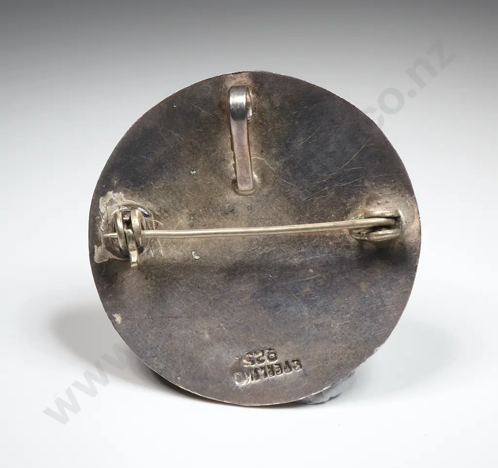 Vintage Taxco Mexican Pendant/Brooch With Abalone Shell Inlay  Image 1++