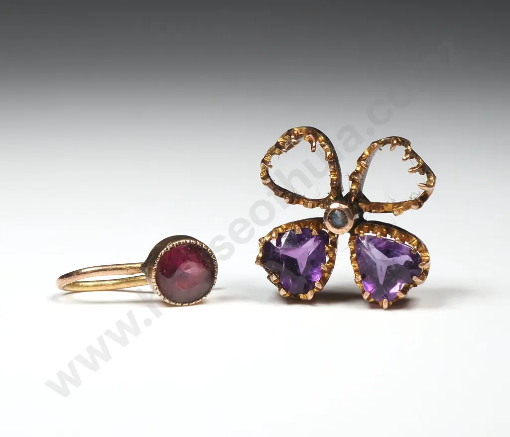 9ct Gold Earring & 9ct Gold Pendant A/F Image 1++