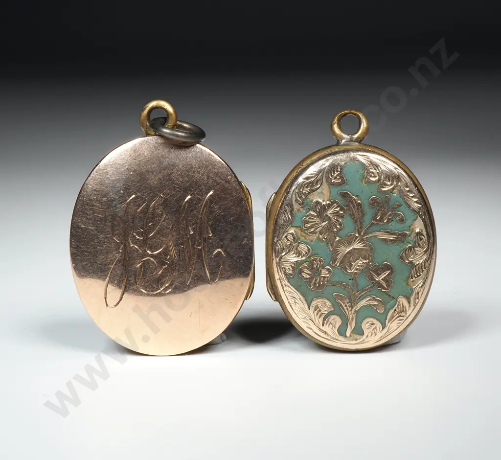 Two Vintage Rolled Gold Lockets Image 1++