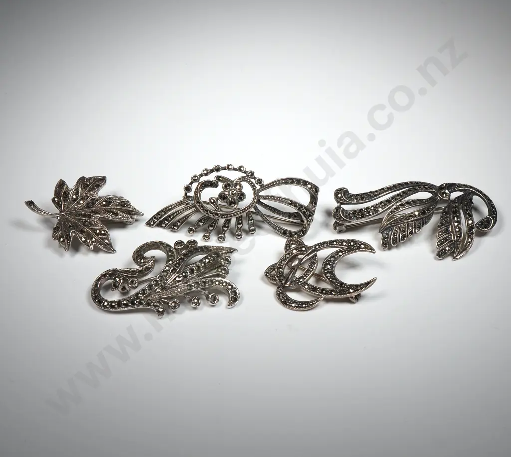 Assorted Marcasite Brooches - Some Sterling Image 1++