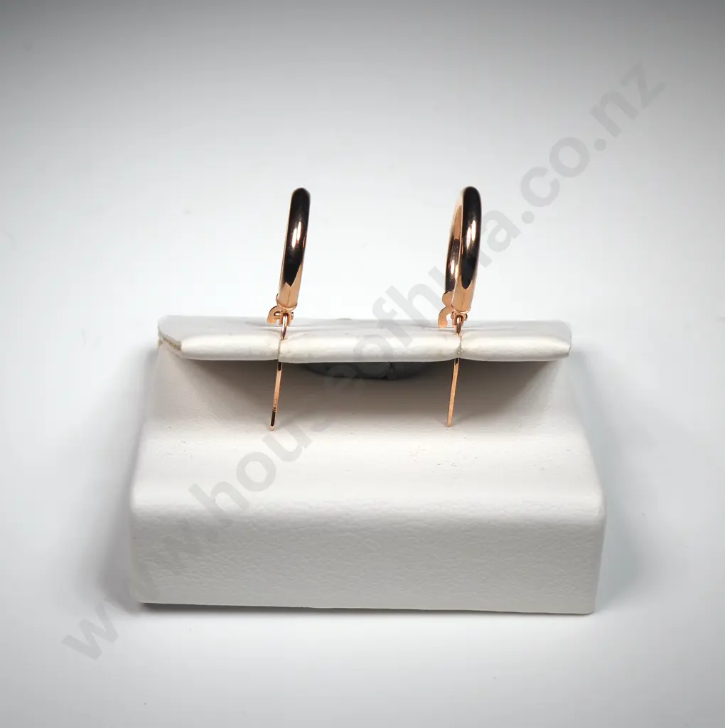 9ct Rose Gold Huggie Earrings Image 1++