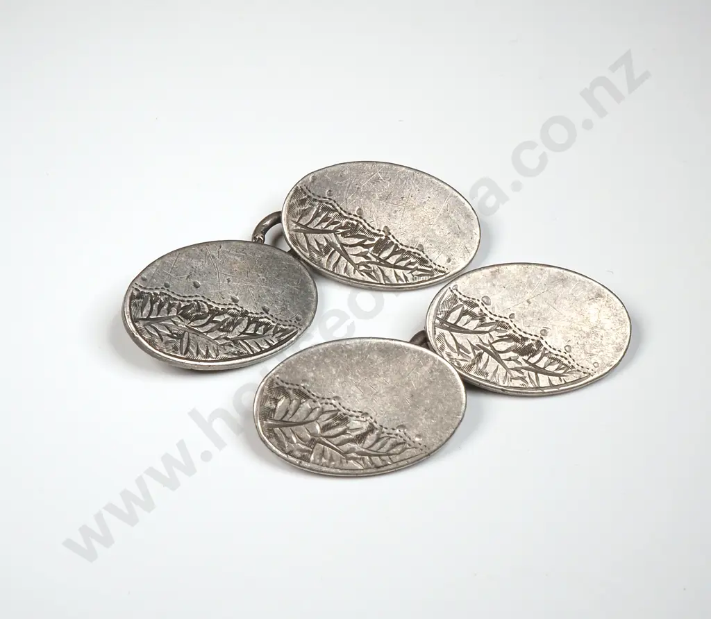 Sterling Silver Cufflinks w English Hallmarks Image 1++