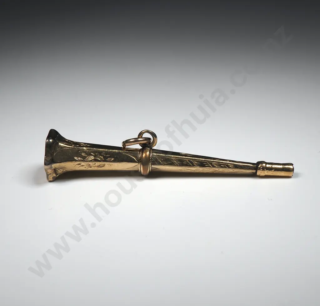 Antique 9ct Gold Pendant Pencil Pendant Image 1++