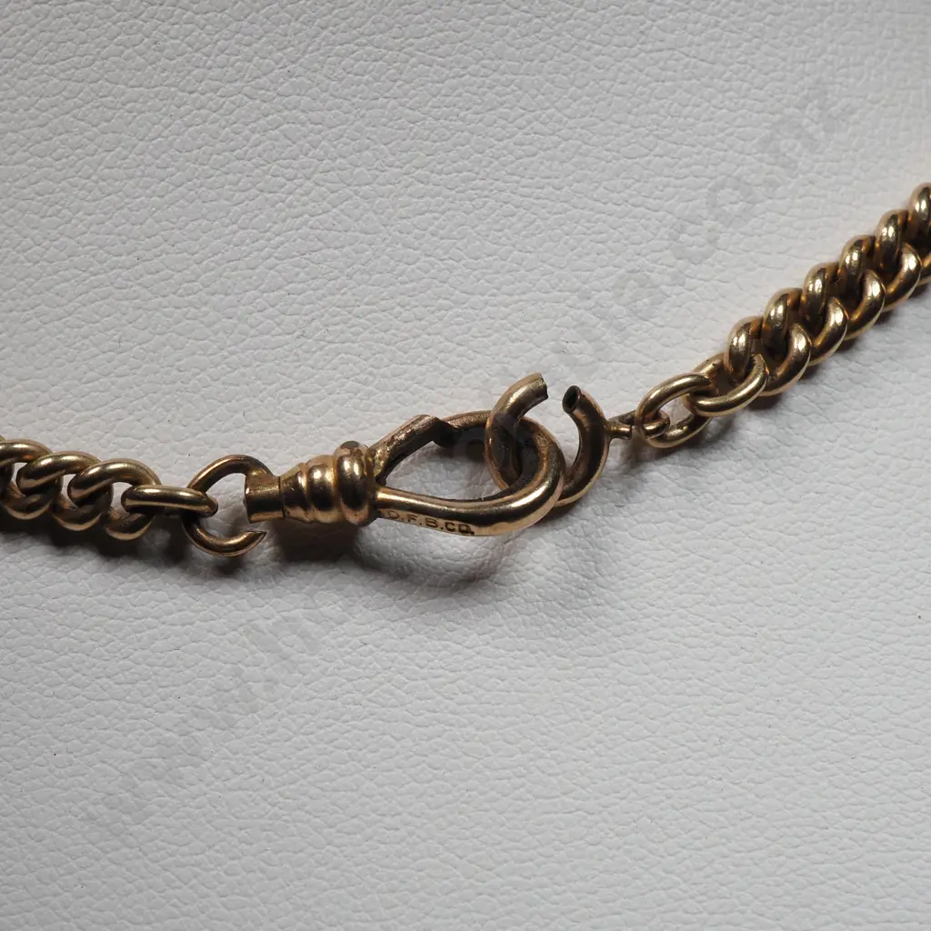 Antique Rolled Gold Fob Chain Image 1++