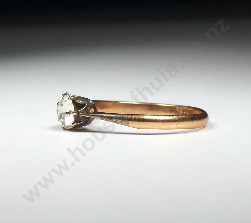 Rolled Gold Solitaire Ring Image 1++