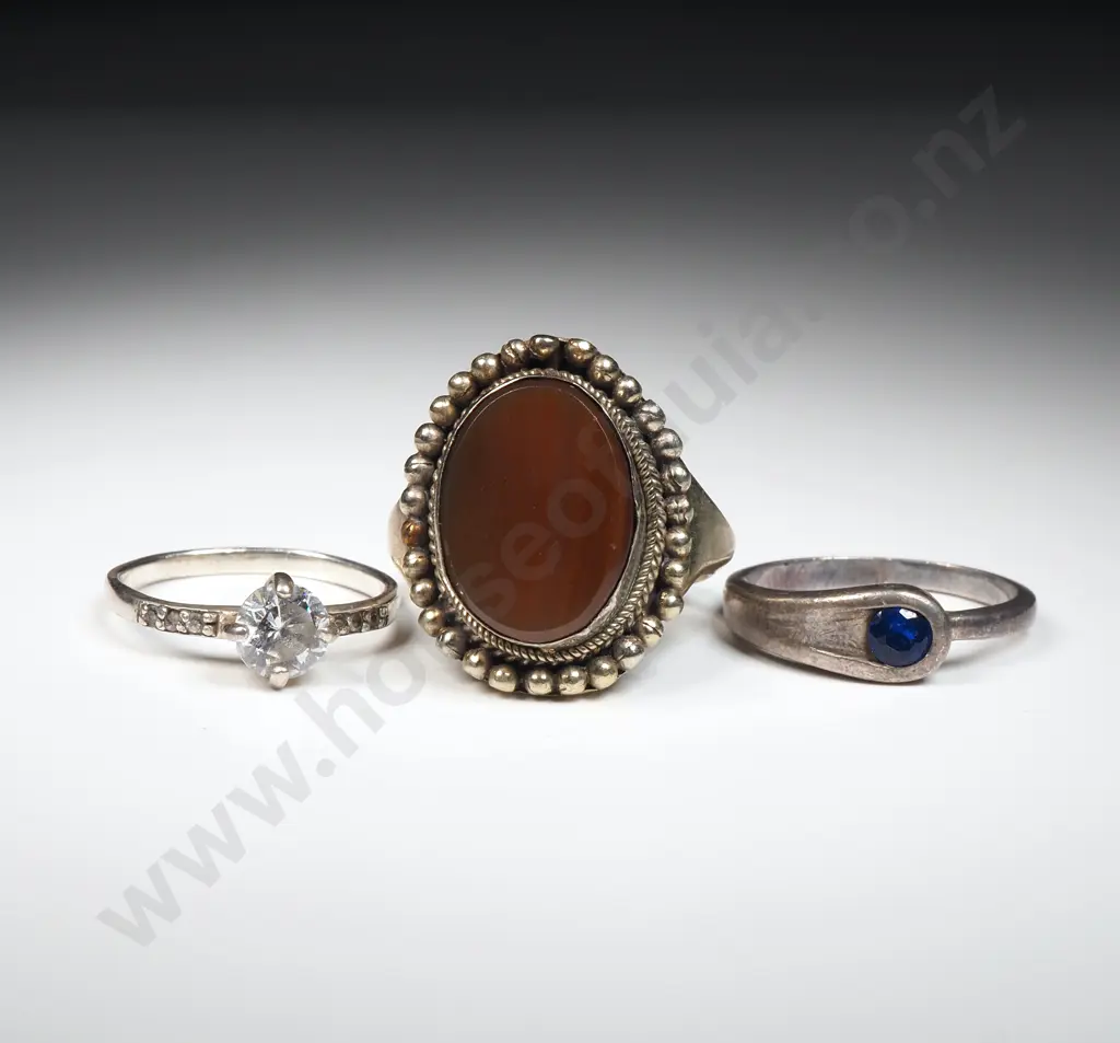 Assorted Silver Rings - Two Sterling Image 1++