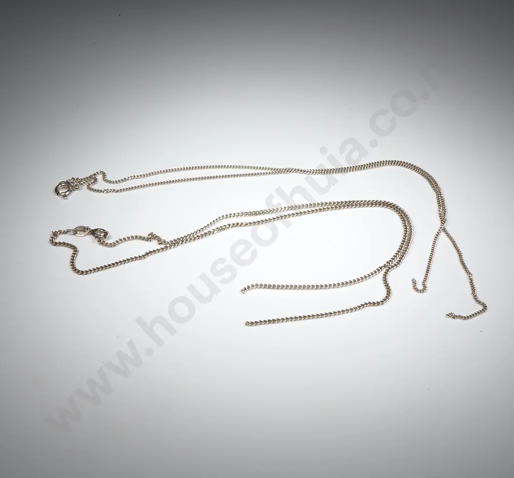 Two Sterling Silver Chains A/F Image 1++
