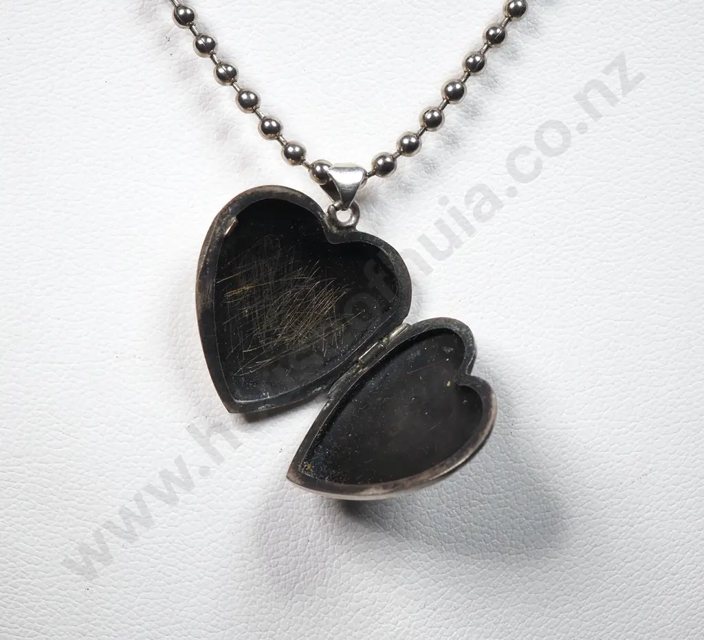 Sterling Silver Heart Pendant w Stick Pin Image 1++