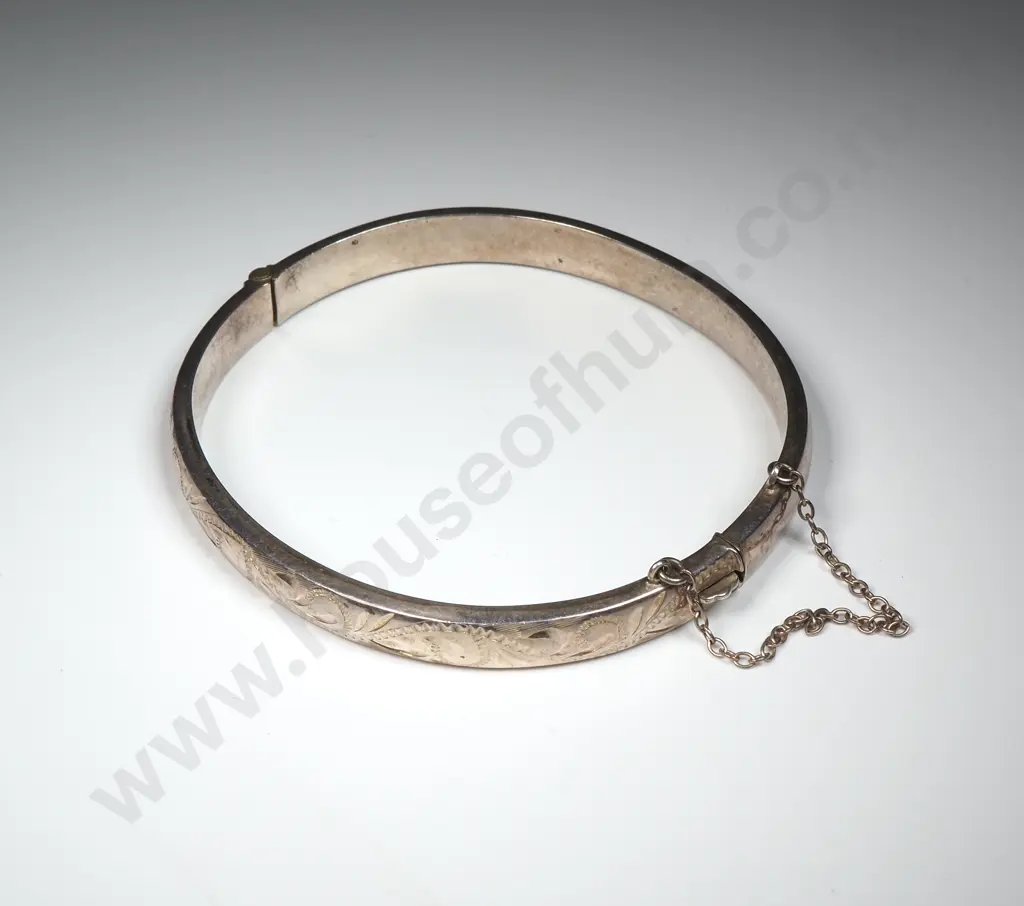 Sterling Silver Snap Bangle Image 1++