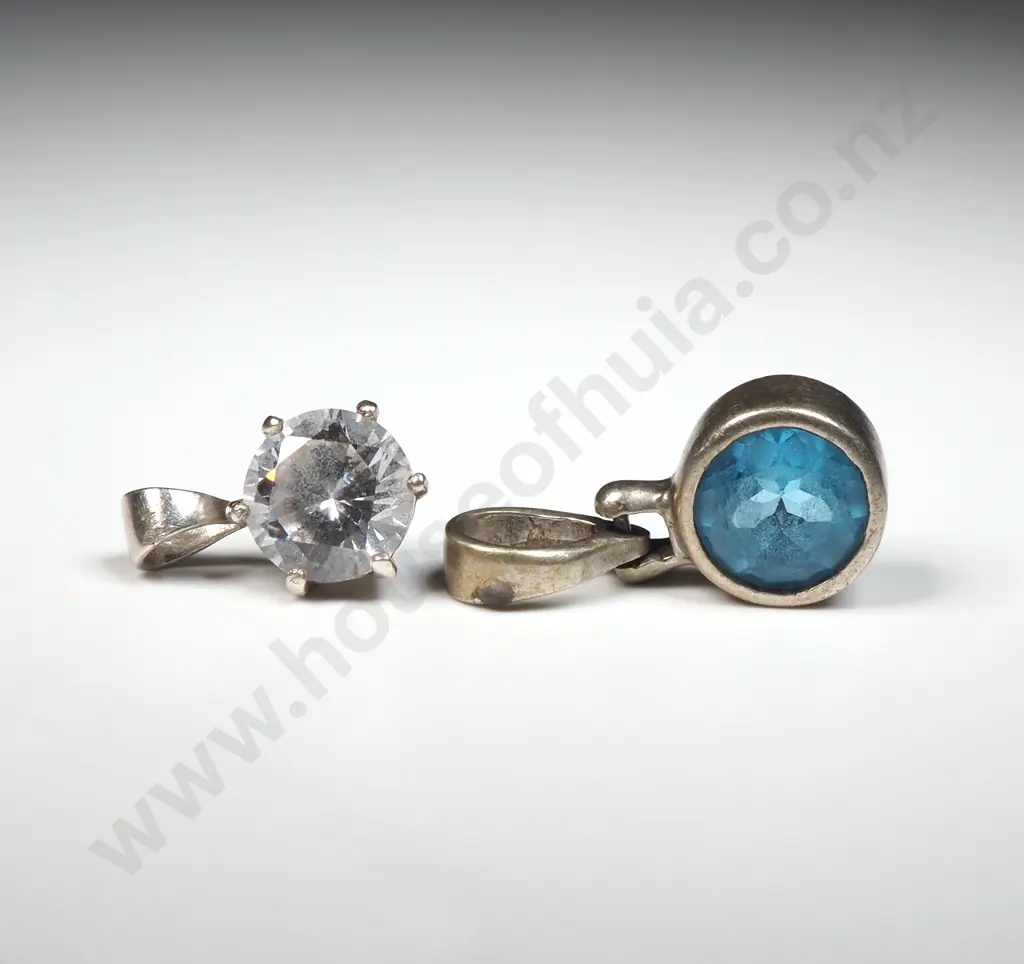 Two Faceted Stone Pendants Image 1++