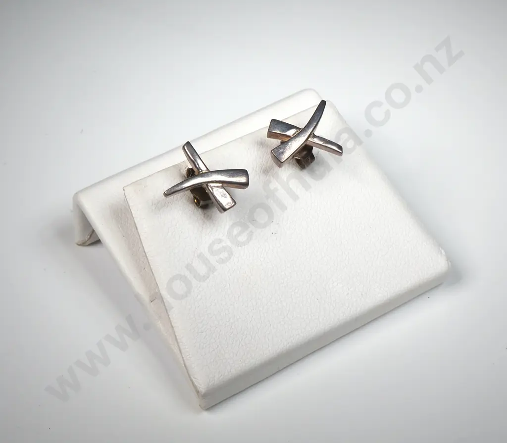 Sterling Silver Cross Earrings Image 1++