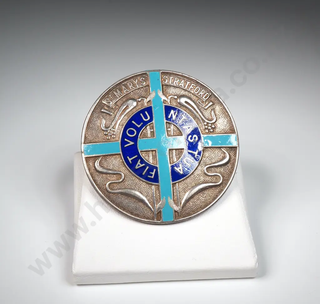 St Marys Stratford Sterling SIlver Badge Image 1++