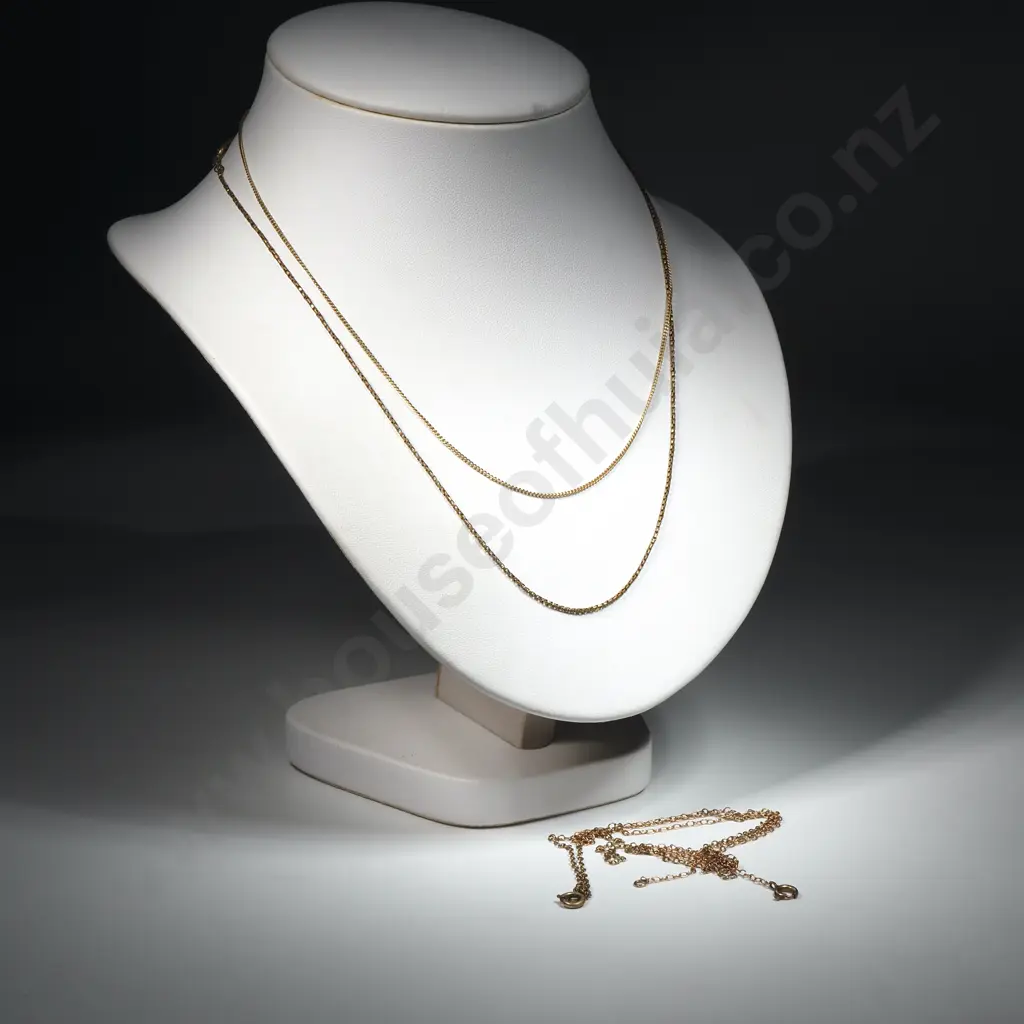 Two Gold/Copper Toned Chains Image 1++