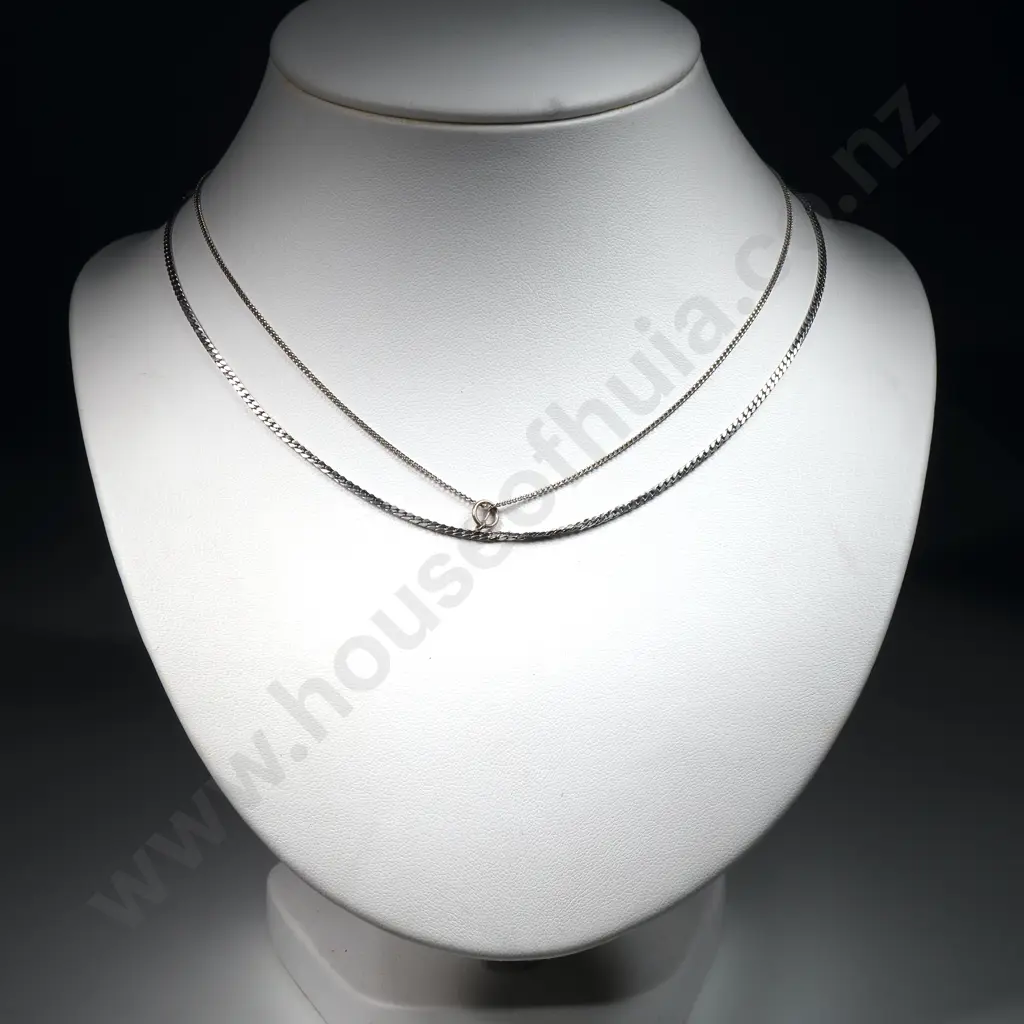 Two Silver Toned Chains Image 1++