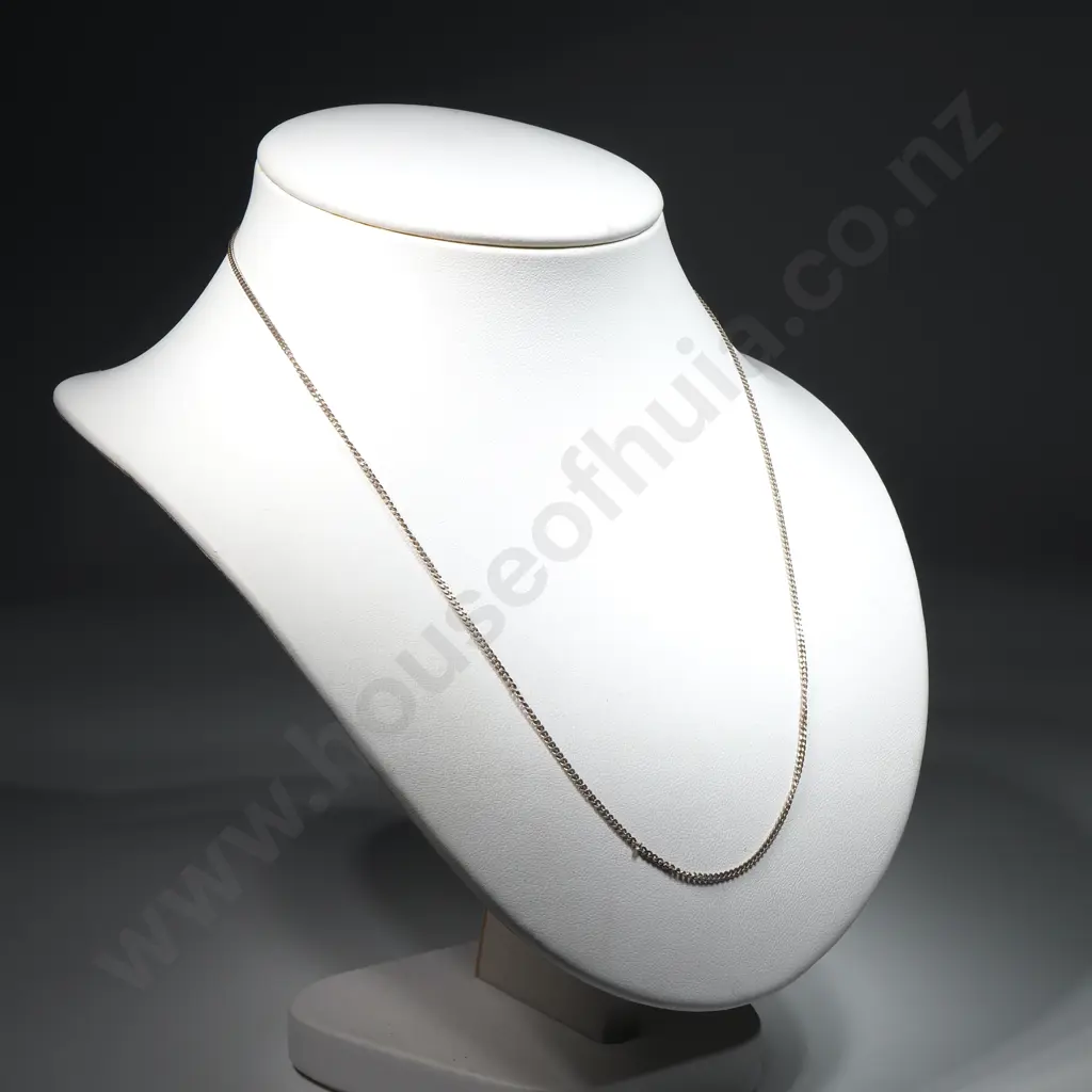 Sterling Silver Fine Cable  Link Necklace Image 1++