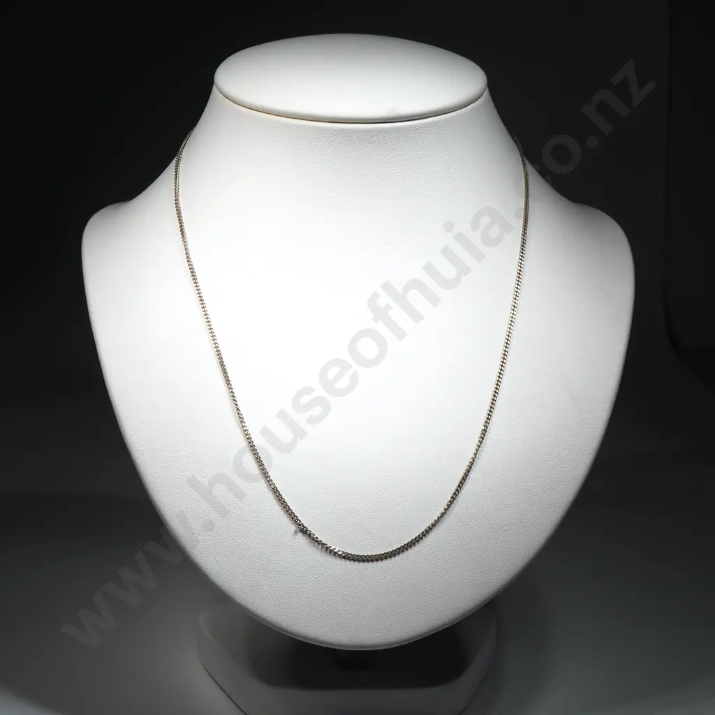 Sterling Silver Fine Cable  Link Necklace Image 1++