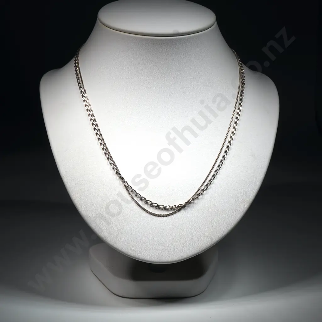 Two Sterling Silver Chains Image 1++