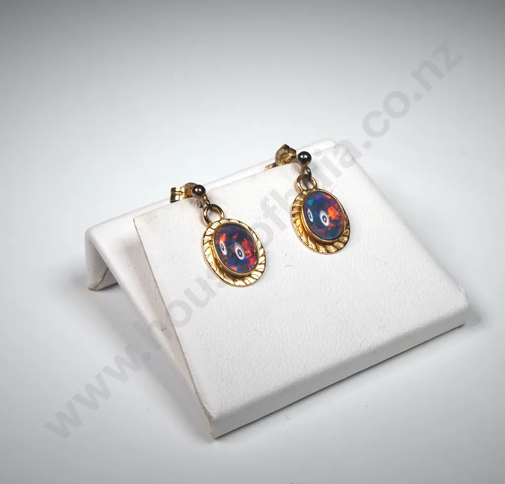 Pair of Costume Opal Earrings Image 1++