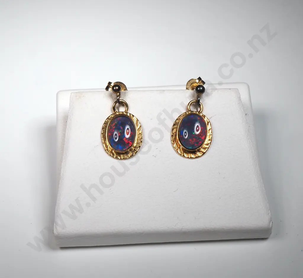 Pair of Costume Opal Earrings Image 1++