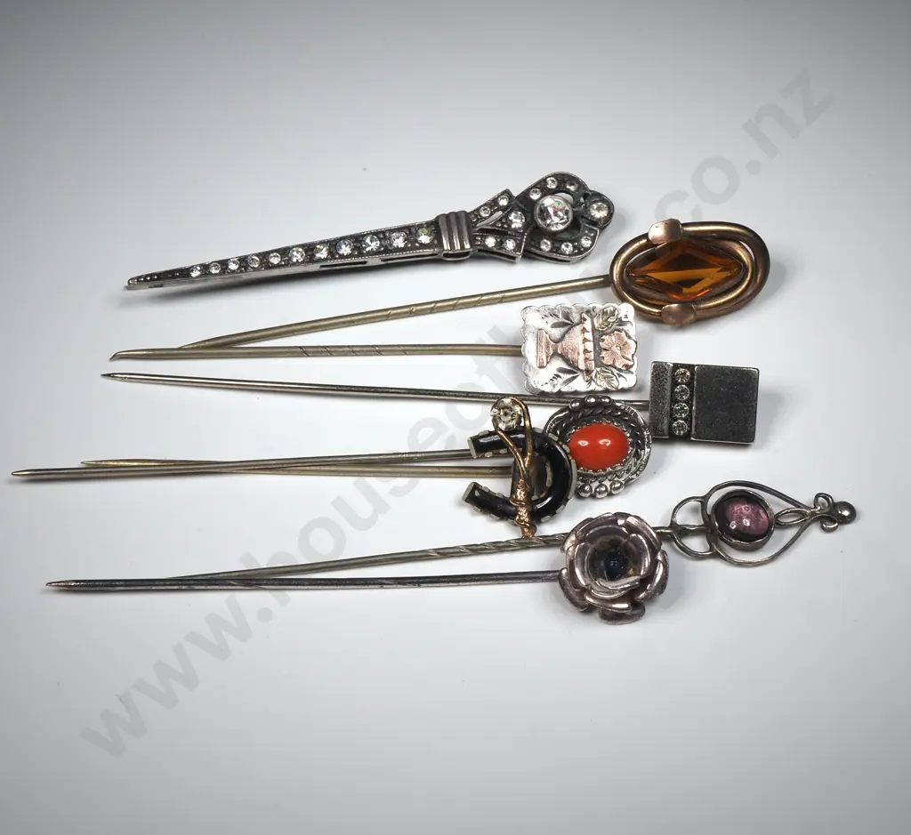 Assorted Silver Tie Pins Image 1++