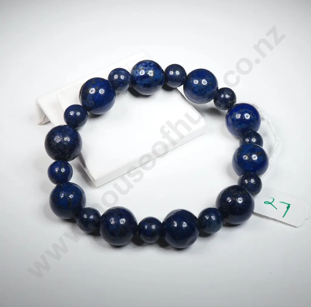 Lapis Lazuli Bead Bracelet Image 1++