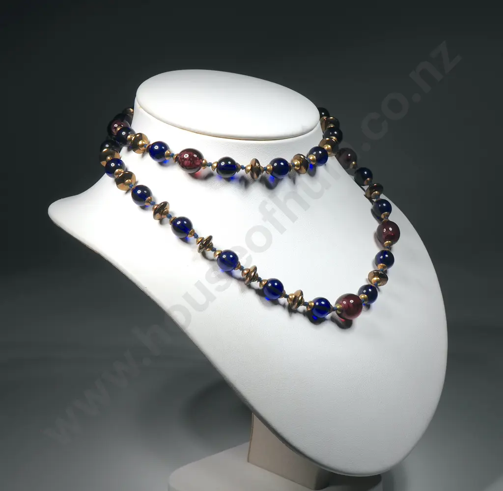 Blue Costume Necklace Image 1++