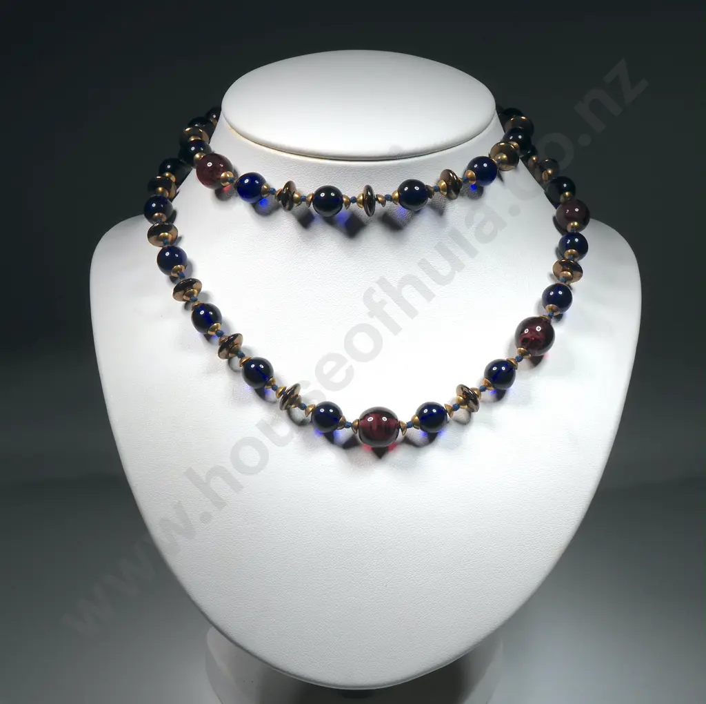 Blue Costume Necklace Image 1++
